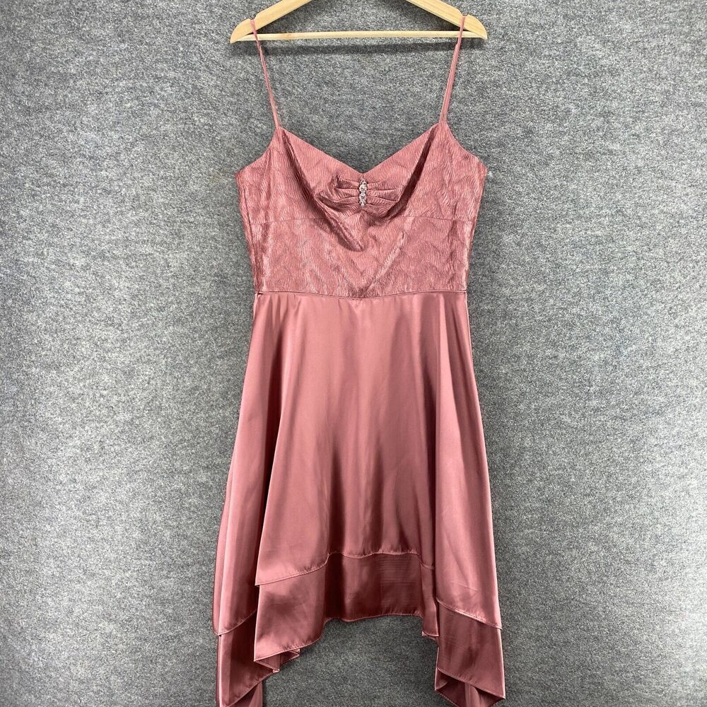 New Yves Cossette Depeche Mode Dress Women 14 Pink Sheath Midi Zipper Lined